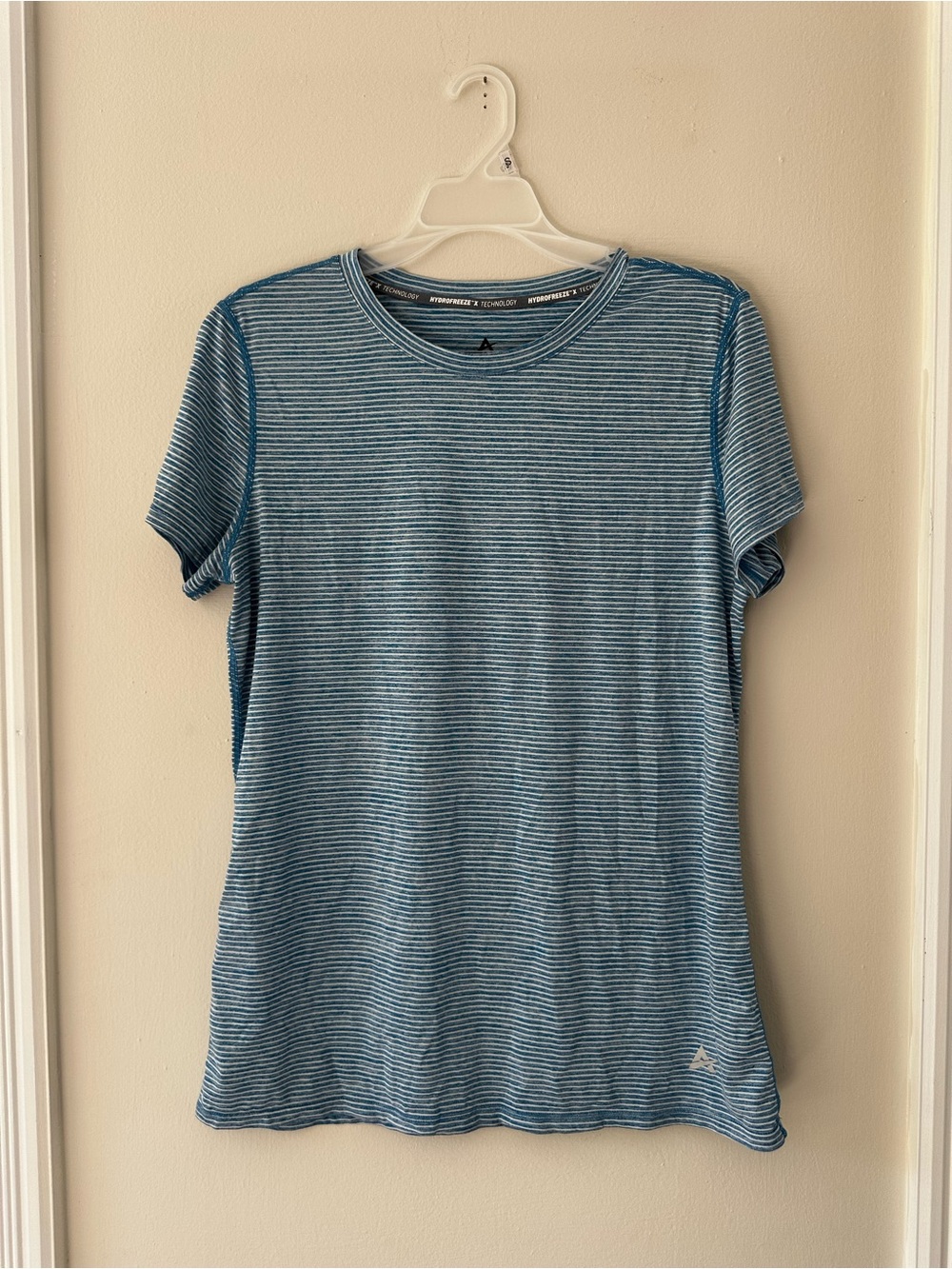 Arctic Cool Women's Blue Stripe Short Sleeve Tee